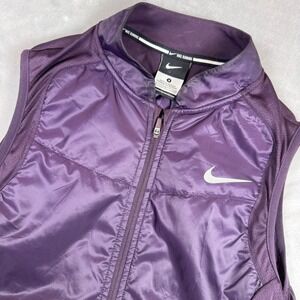 Nike‎ Running Vest Womens Small Purple Puffer Sleeveless Jacket Lightweight